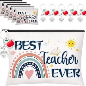 Best Teacher Ever 5 Pouch with Keychains